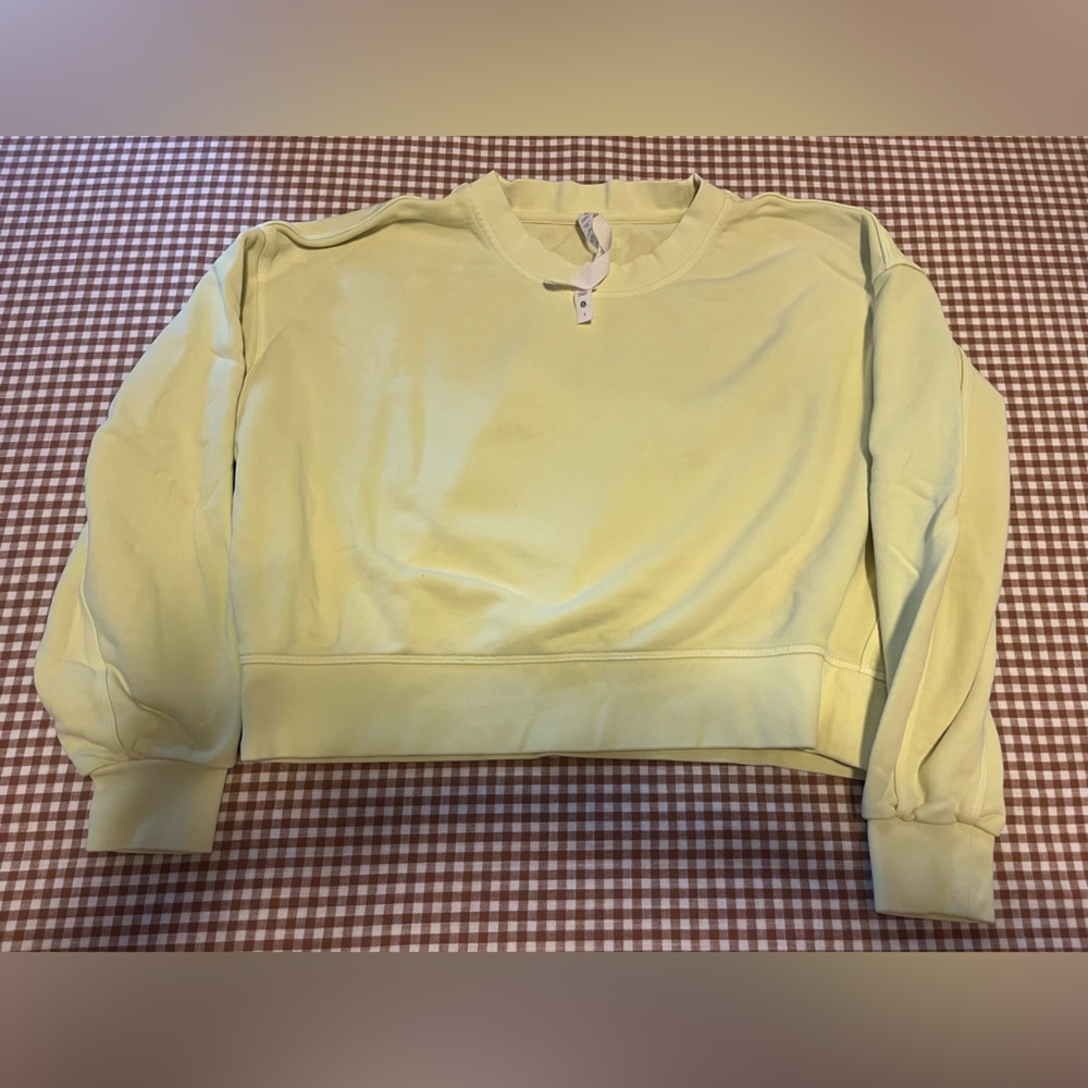 Lululemon Athletica Neon Yellow Scuba cropped sweatshirt